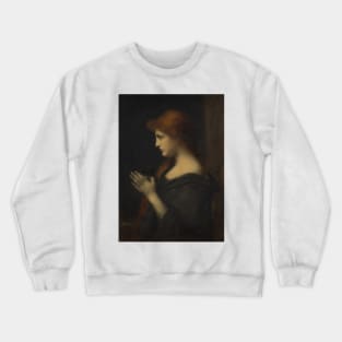 Young Woman Praying by Jean-Jacques Henner Crewneck Sweatshirt